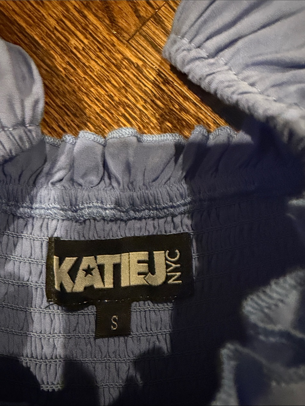 Katie J NYC Lavender Puff-Sleeve Smocked Tiered Dress - Picture 2 of 7